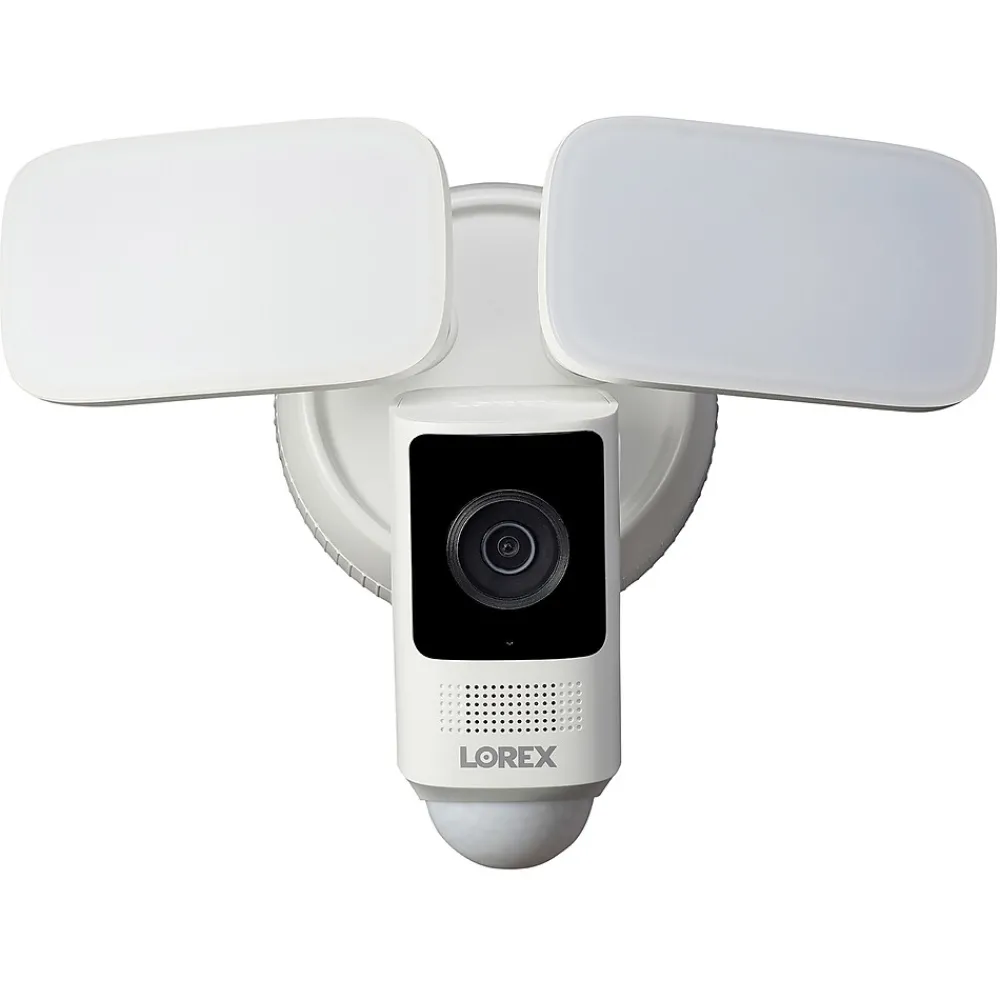 Lorex 2K 4.0-MP Wi-Fi Outdoor Floodlight Security Camera, White (W452ASD-E)