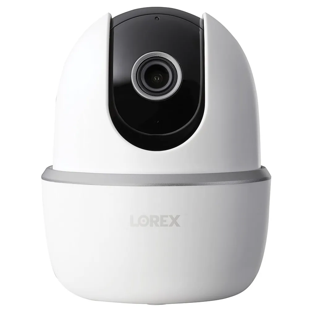 Lorex 2K QHD Indoor Wi-Fi Smart Pan-and-Tilt Security Camera with Person Detection, White (W462AQC-E)