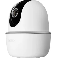 Lorex 2K QHD Indoor Wi-Fi Smart Pan-and-Tilt Security Camera with Person Detection, White (W462AQC-E)