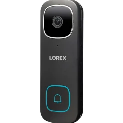 Lorex 2K QHD Wired Smart Video Doorbell, Black (LORB451AJDBE)