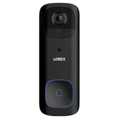 Lorex Wi-Fi 2K Wired/Wireless Smart Video Doorbell, Black (B463AJDB-E)