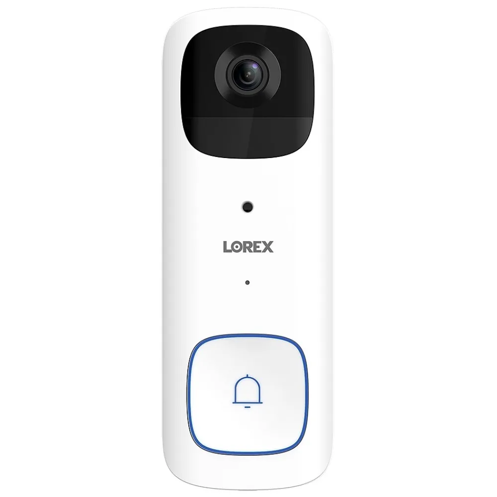 Lorex Wi-Fi 2K Wired/Wireless Smart Video Doorbell, White (B463AJD-E)