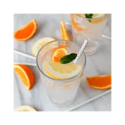 LunchSkins Blue Chevron Paper Straw, 50/Box (860000894432)