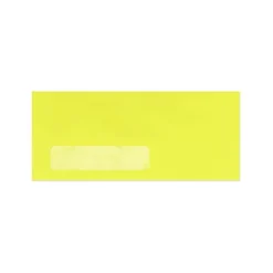 Clearance LUX #10 (4 1/8" x 9 1/2") Bright Window Envelopes, Electric Yellow, 250/BX
