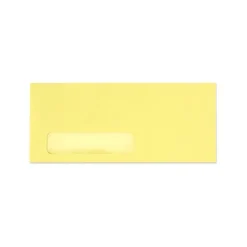Clearance LUX #10 (4 1/8" x 9 1/2") Window Envelopes, Pastel Canary Yellow, 500/BX