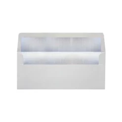 LUX 4 1/8" x 9 1/2" #10 60lbs. Envelopes, White With Silver Lining, 50/Pack