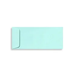 Clearance LUX 4 1/8" x 9 1/2" #10 80lbs. Open End Envelopes, Seafoam Blue, 50/Pack