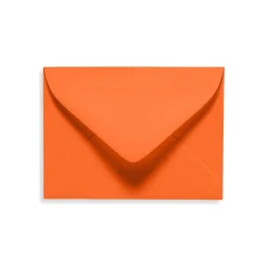 Online LUX 2 11/16" x 3 11/16" 70lbs. #17 Mini Envelopes W/Glue, Mandarin Orange, 50/Pack