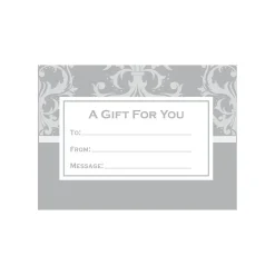 Clearance LUX 2 11/16" x 3 11/16" 70lbs. #17 Mini Envelopes W/Glue, Silver Damask, 50/Pack