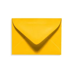 Sale LUX 2 11/16" x 3 11/16" 70lbs. #17 Mini Envelopes W/Glue, Sunflower Yellow, 50/Pack