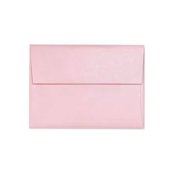 LUX 5 3/4" x 8 3/4" 80lbs. A9 Invitation Envelopes W/Glue, Rose Quartz Metallic Pink, 50/Pack