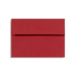 LUX 5 3/4" x 8 3/4" 60lbs. Square Flap Envelopes W/Glue, Holiday Red, 50/Pack