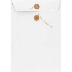 Clearance LUX 6" x 9" Button & String Envelopes, 250/Box, 28lb. White (69BS-28W-250)