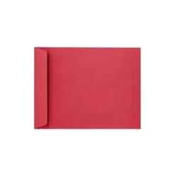 Online LUX 10" x 13" 60lbs. Open End Envelopes, Holiday Red, 50/Pack