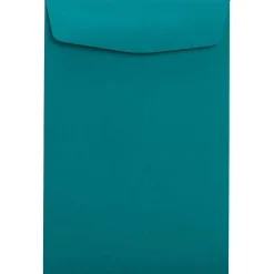 Sale LUX 9" x 12" 70lbs. Open End Envelopes, Teal Blue, 50/Pack