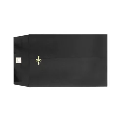 LUX 9" x 12" Open End Clasp Envelopes, Midnight Black, 100/Pack