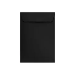 LUX 6.5" x 9.5" Open End Envelopes 50/Pack, Midnight Black (-1645-56-50)