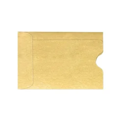 New LUX Credit Card Sleeve 2 3/8" x 3 1/2", 50/Pack, Gold Metallic (1801-07-50)