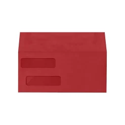 New LUX Double Window Invoice Envelopes, Ruby Red, 4-1/8 x 9-1/8", 50/Pack