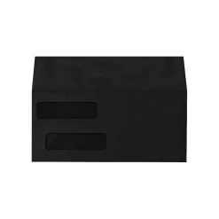 Clearance LUX Double Window Invoice Envelopes Midnight Black 4 1/8 x 9 1/2 inch uncheck 50/Pack