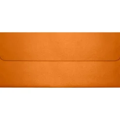 Clearance LUX 80lbs. 4 1/8" x 9 1/2" #10 Square Flap Envelopes, Flame Metallic Orange, 500/BX