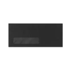 Discount LUX 70lbs. 4 1/8" x 9 1/2" #10 Window Envelopes, Midnight Black, 500/BX