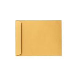 LUX Open End Kraft Moistenable Glue #15 1/2 Catalog Envelope, 12" x 15 1/2", Brown, 50/Pack (93404-50)