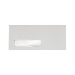 Outlet LUX Pastels Moistenable Glue #10 Window Envelope, 4 1/2" x 9 1/2", Pastel Gray, 250/Box (51384-250)