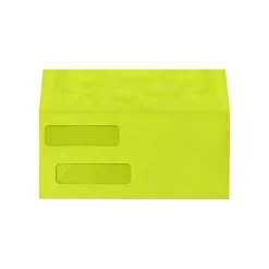 Clearance LUX Self Seal Security Tinted #10 Double Window Envelope, 4 1/8" x 9 1/8", Wasabi, 1000/Pack (INVDW-L22-1000)