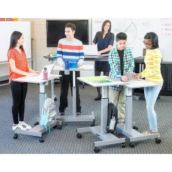 Standing Desks*Luxor Adjustable Gray Steel Student Desk 29