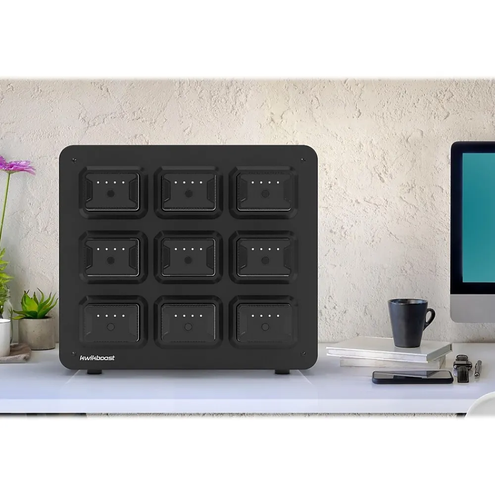 KwikBoost EdgePower 9-Bay Base Desktop Charging Station, Black (KBEP-BASE9)<Luxor Outlet