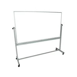 Dry Erase*Luxor Steel Mobile Dry-Erase Whiteboard, Aluminum Frame, 40