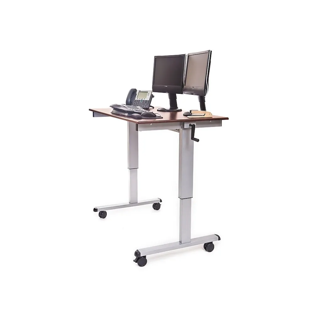Standing Desks*Luxor 48"W Adjustable Desk, Laminate Wood (STANDUP-CF48-DW)