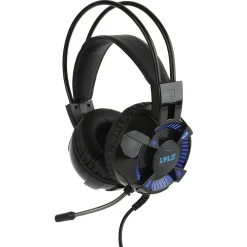 Deluxe Light-Up Over-Ear Gaming Headphones with Microphone, Black (LU732)<Lvlup Outlet