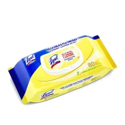 Disinfecting Wipes, Lemon & Lime Blossom Scent, 80 Wipes/Flat Pack (1920099716)<Lysol Clearance