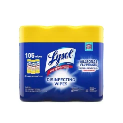 Disinfecting Wipes, Lemon and Lime Blossom, 35 Wipes/Canister, 3 Canisters/Pack (1920082159)<Lysol Online