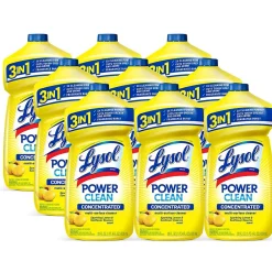 Power Clean Concentrated Multi-Surface Cleaner, Sparkling Lemon & Sunflower Essence Scent, 28 oz, 9/Carton (19200-82513CT)<Lysol Best