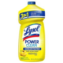 Power Clean Concentrated Multi-Surface Cleaner, Sparkling Lemon & Sunflower Essence Scent, 28 oz, 9/Carton (19200-82513CT)<Lysol Best