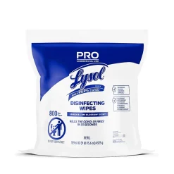 Pro Disinfecting Wipes, Lemon & Lime Blossom Scent, 800 Wipes/Refill Bag, 2 Bags/Carton (1920099857)<Lysol Online