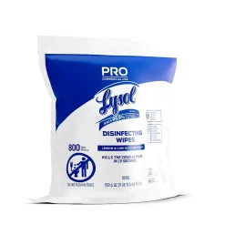 Pro Disinfecting Wipes, Lemon & Lime Blossom Scent, 800 Wipes/Refill Bag, 2 Bags/Carton (1920099857)<Lysol Online