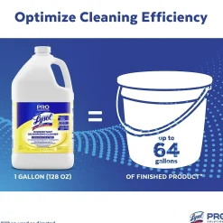 Professional Disinfecting Deodorizing Cleaner, Lemon, 128 oz., 4/Carton (3624176334CT)<Lysol Discount