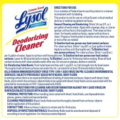 Professional Disinfecting Deodorizing Cleaner, Concentrate, Lemon Scent, 128 oz. (3624176334)<Lysol Clearance