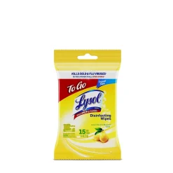 To Go Disinfecting Wipes To Go, Lemon & Lime Blossom Scent, 15 Wipes/Pack, 48 Packs/Carton (1920099717)<Lysol Discount