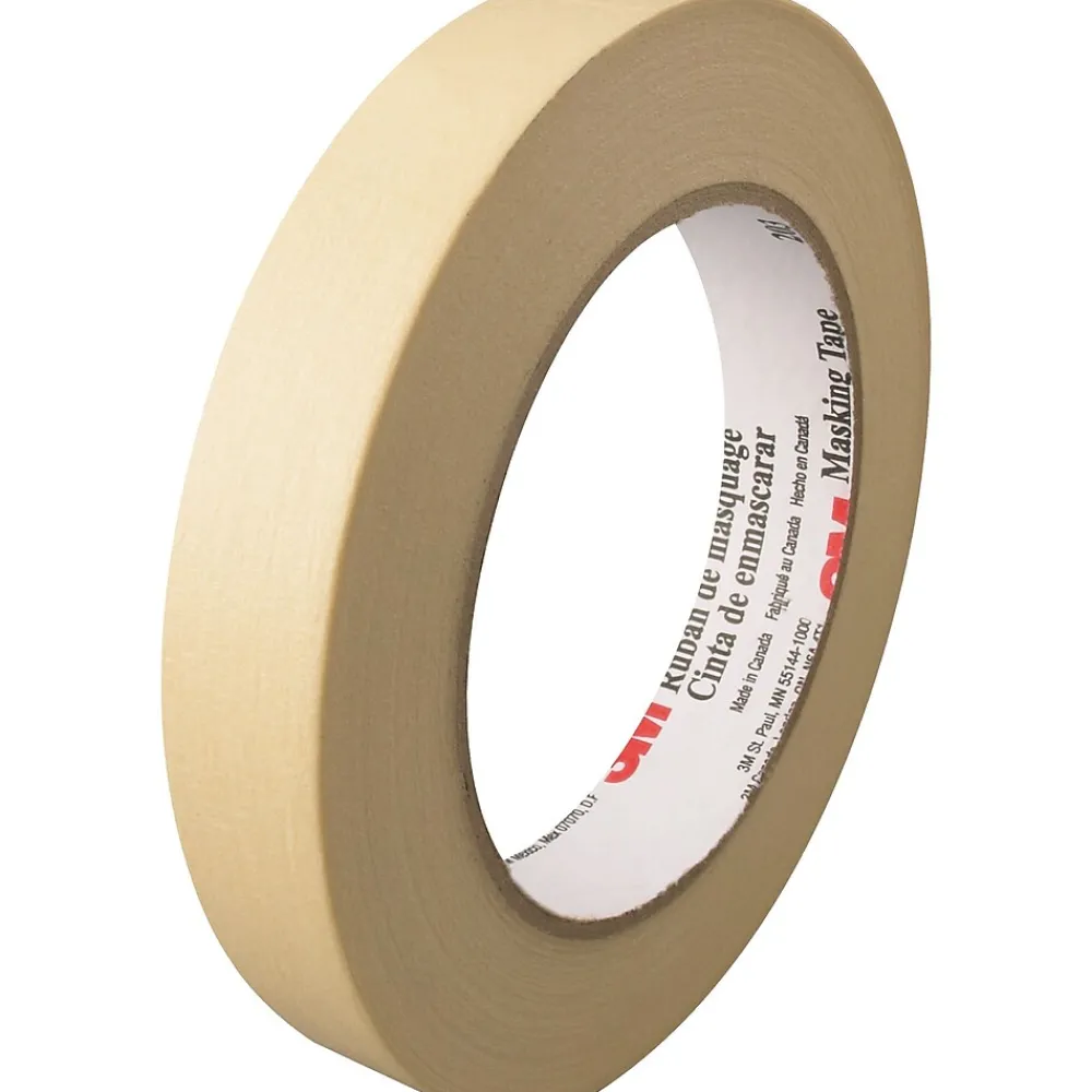 3M ™ 203 Masking Tape, 3/4" x 60 yds., Natural, 12/Case (T93420312PK)