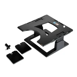 Adjustable Laptop Stand, Black, 2 in. of Height Adjustment, Compatible with Docking Stations (LX500)<3M Sale