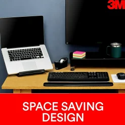 Adjustable Laptop Stand, Black, 3 in. Vertical Height Adjustment, Non-Skid Base (LX550)<3M New