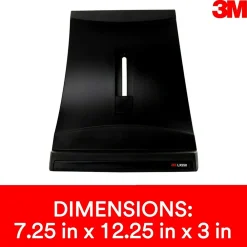 Adjustable Laptop Stand, Black, 3 in. Vertical Height Adjustment, Non-Skid Base (LX550)<3M New