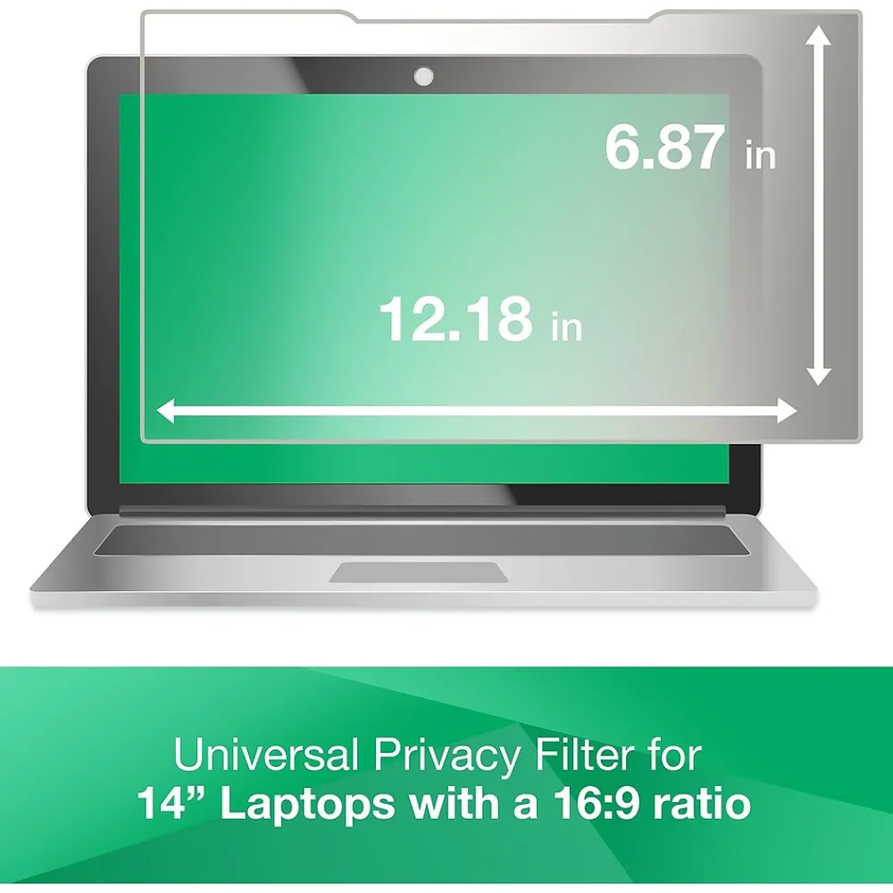 Anti-Glare Filter for 14" Widescreen Monitor, 16:9 Aspect Ratio (AG140W9B)<3M Online