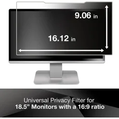 Anti-Glare Privacy Filter for 18.5" Widescreen Monitor, 16:9 Aspect Ratio (PF185W9B)<3M
