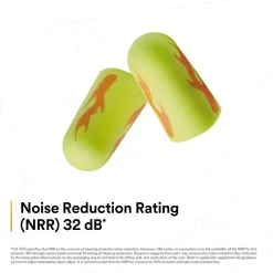 E-A-R 3M soft Yellow Neon Blasts Earplugs, Uncorded, Poly Bag, Regular Size, 200 Pairs/Case (312-1252)
